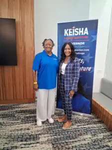 Rep. Nelson and Democratic Nominee Keisha Lance Bottoms at Ga Democratic Convention in Savannah, GA